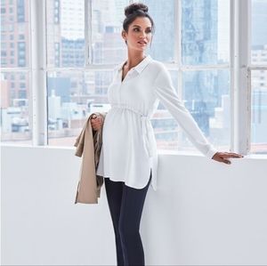 Seraphine Empire Tie Woven Maternity Blouse UK 6 US 2